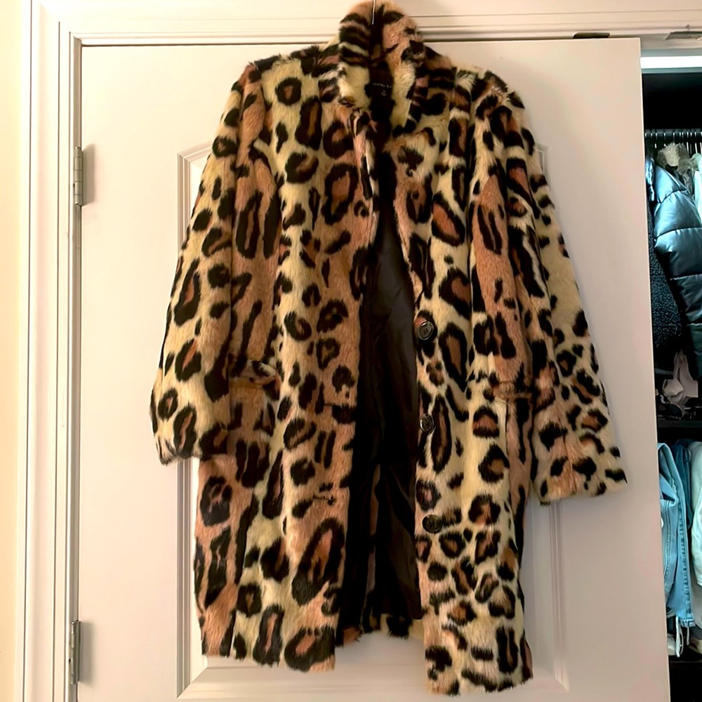 Cheetah print coat